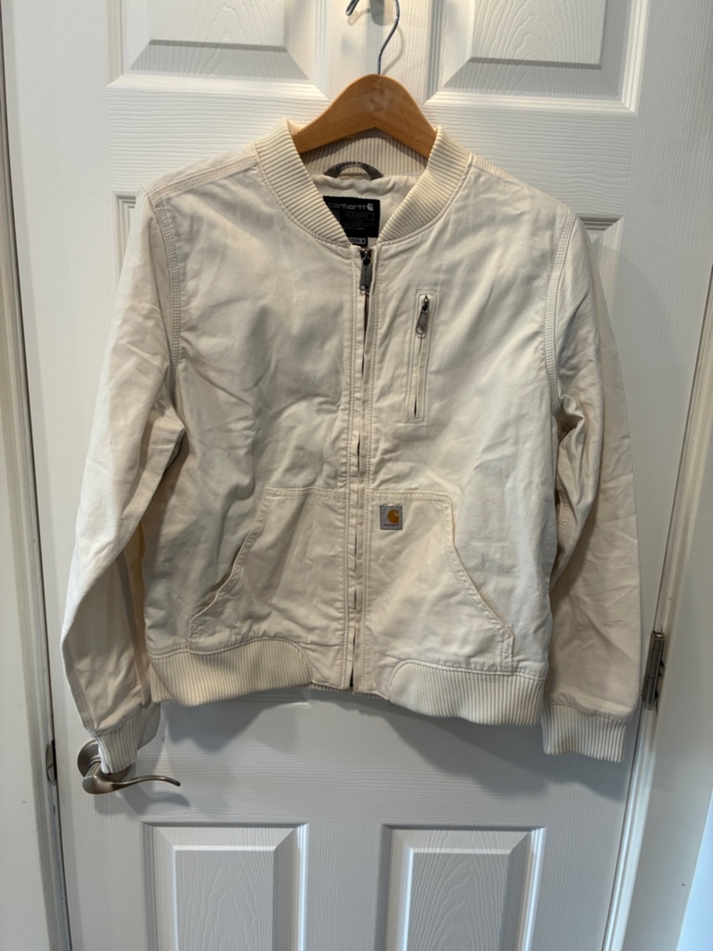 Carhartt Women's Cream Bomber Jacket - Picture 3 of 12